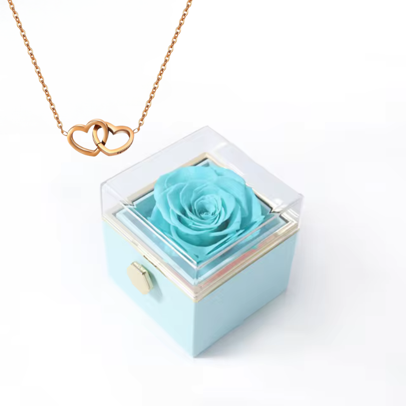 Heart Necklace Box + box Pink - Elegant love gift