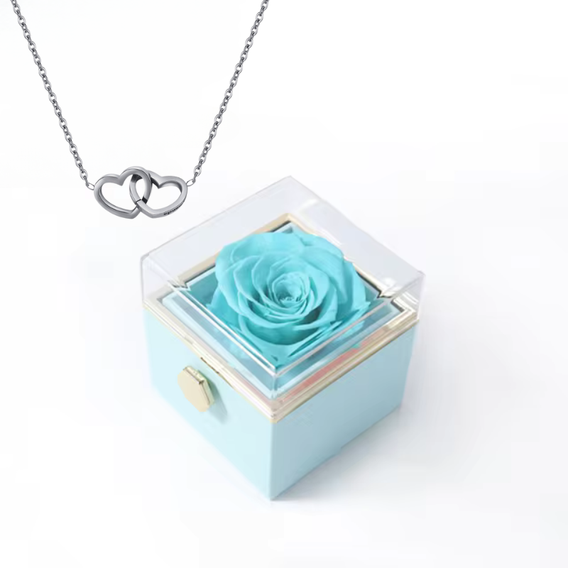 Heart Necklace Box + box Pink - Elegant love gift