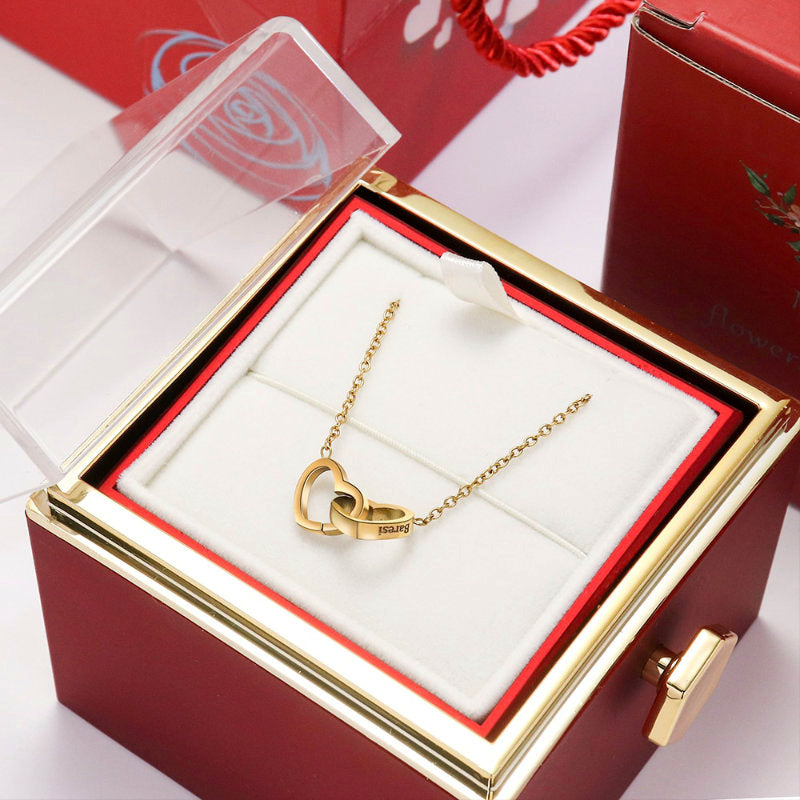 Heart Necklace Box + box Pink - Elegant love gift