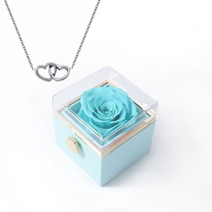 Halsband hjärta + låda Rosa - Elegant kärleksgåva 