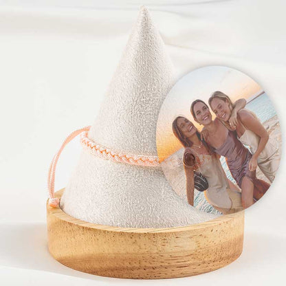 Pulseira personalizada com fotografia em tecido