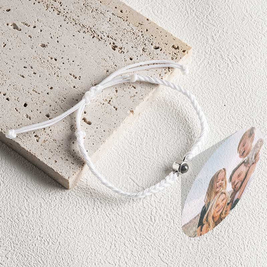 Pulsera tejida personalizada con foto