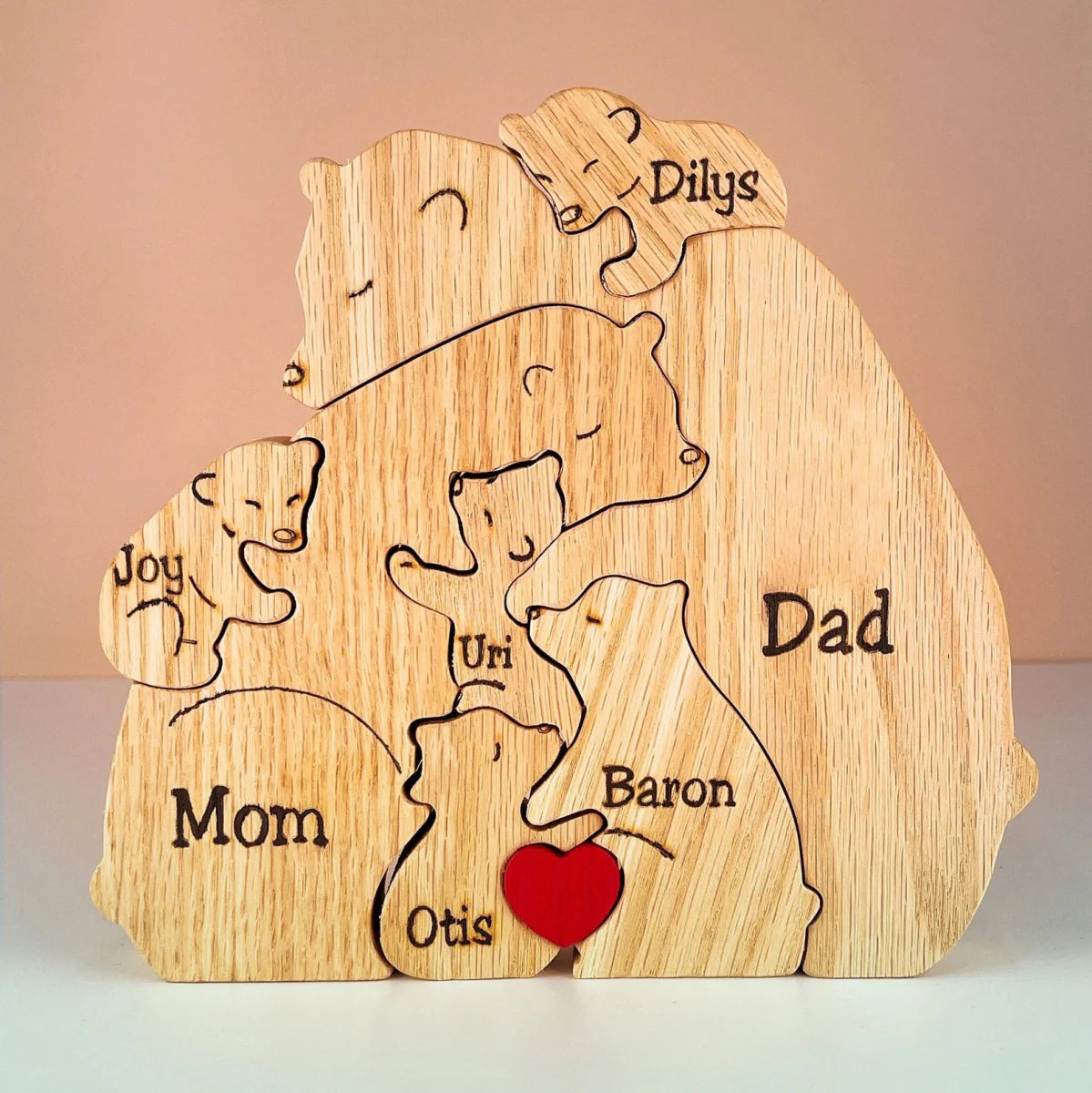 Puzzle Familial din Lemn Personalizat: Suvenir Unic și Timpuriu 